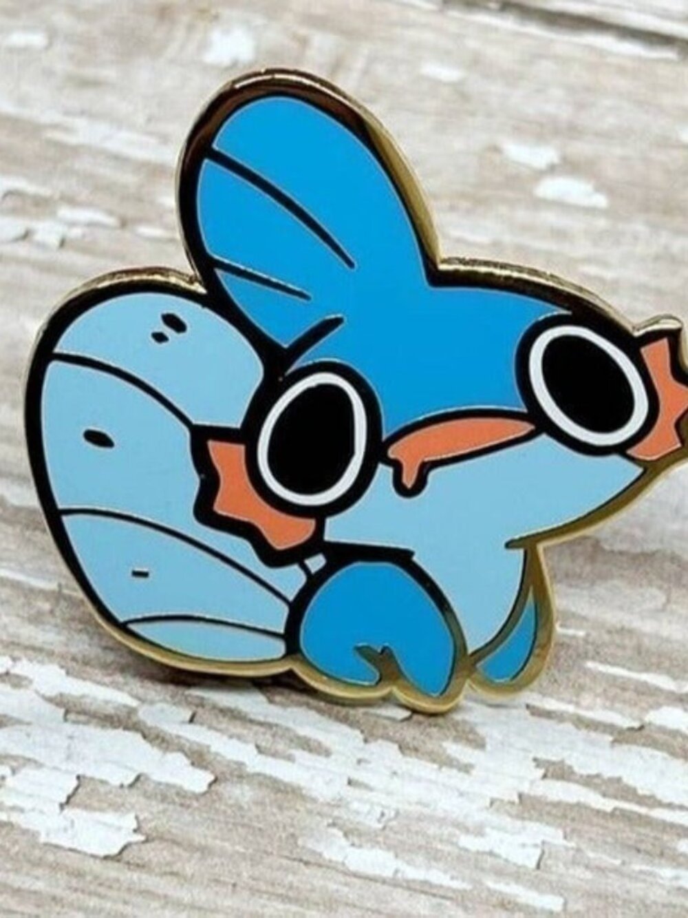 Pokemon Derpy Meme Mudkip Brooch Enamel Pin